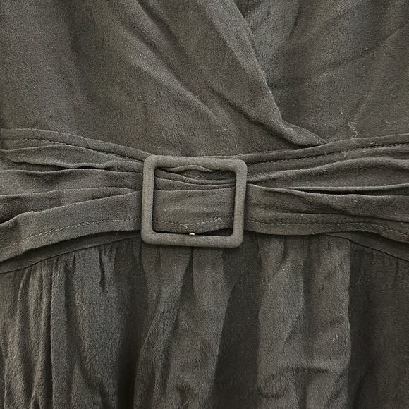 🔥🔥🔥Anthropologie Maeve Martina Belted Black Dress - Picture 6 of 11